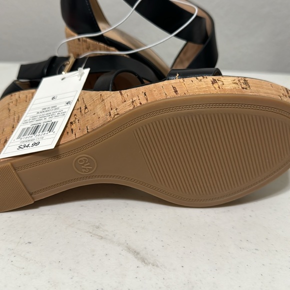 Brand New Black A New Day Ad213 Ceci Wedges size 6.5 - Picture 6 of 6
